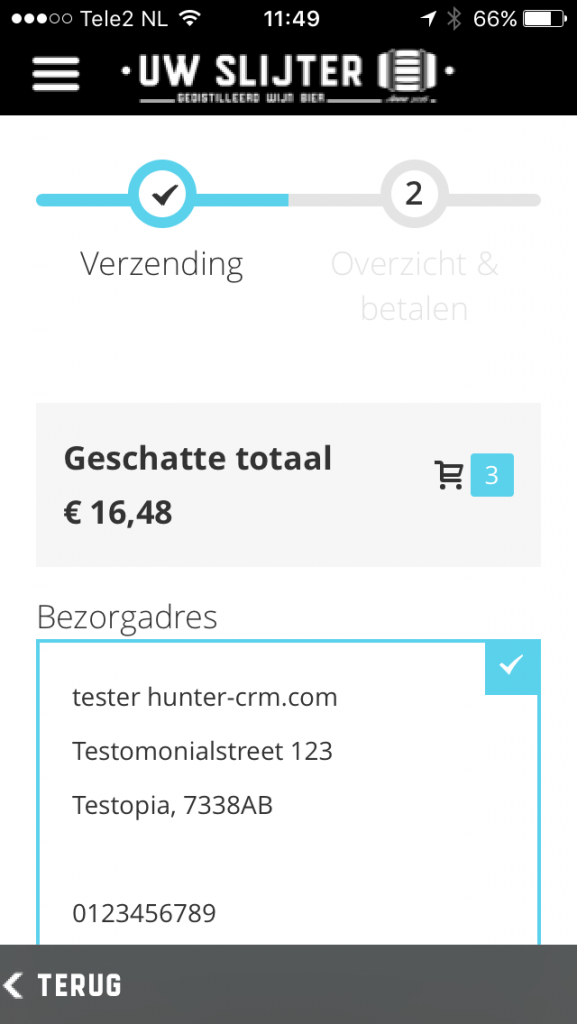 uw slijter app mobiele website of app