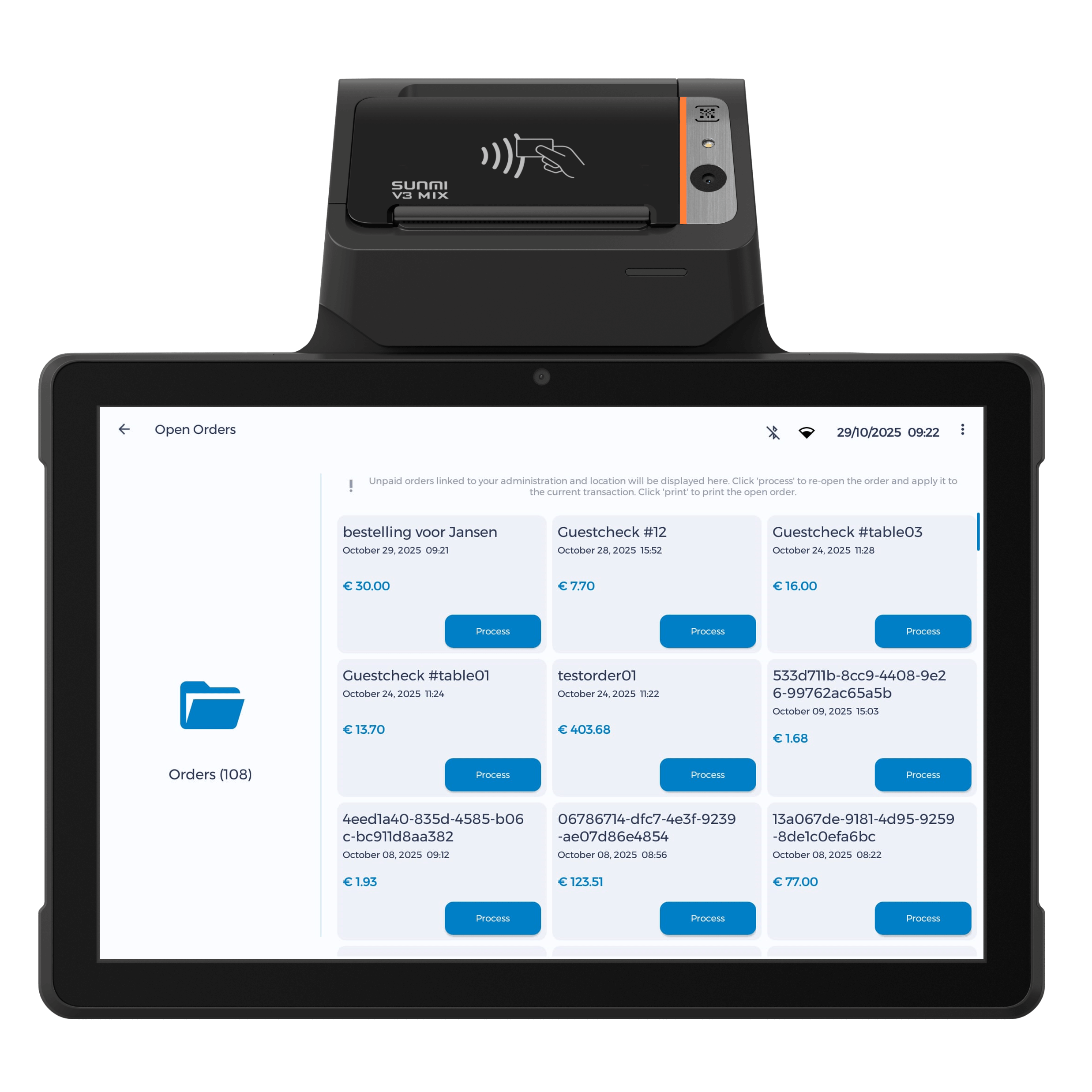 mobiele tablet kassa